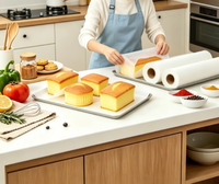 Papier de cuisson de qualité alimentaire résistant aux hautes températures, non blanchi, enduit de silicone, antiadhésif, pour utilisation au four