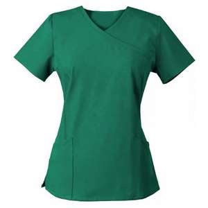 Survêtement d'hôpital personnalisé col en V pour hommes Ensemble haut de gommage pour le personnel de la clinique dentaire Uniformes d'infirmière - Product Image 2