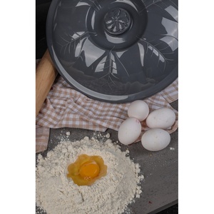 Bol de mélange décoratif en plastique pour cuisine avec couvercle floral, écologique, grande capacité, verrouillable, empilable, pour aliments et épices - Product Image 3