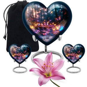 Hermosa vista con mariposas Combo de 3 (urna de 10 pulgadas y urna de recuerdo Juego de 2) - Product Image 1