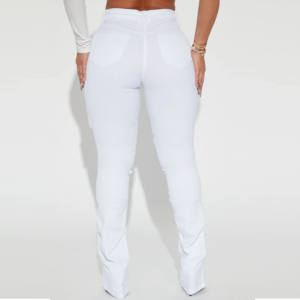 Pantalon cargo en jean taille basse personnalisé pour femme 2026 – Coton respirant, écologique, séchage rapide, grandes tailles, idéal été – Personnalisation - Product Image 5