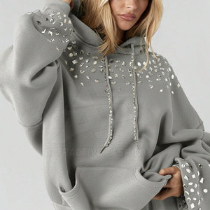 Sudaderas Ligeras para Mujer con Pedrería, Decoración Elegante y Ajuste Cómodo para un Estilo Casual - Product Image 5