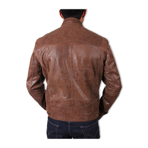 Chaquetas de cuero de moda de color marrón para caballeros 2026 - Product Image 4