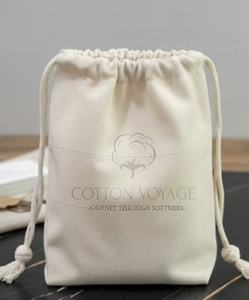 Sac à cordon en coton de qualité supérieure à prix avantageux avec impression de logo personnalisé, prix de gros, matériau solide, sac à cordon en coton - Product Image 4