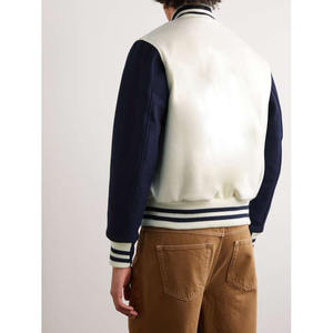 Chaqueta Universitaria de Béisbol para Hombre, Estilo Urbano, Lana/Poliéster, Resistente al Viento, Transpirable, con Logotipo Personalizado Bordado - Product Image 2