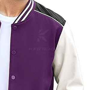 Veste Letterman pour homme, décontractée, chaude, écologique, respirante, col montant, logo sur le devant, pour l'hiver, usage quotidien - Product Image 6
