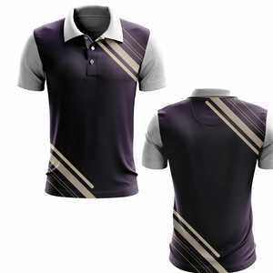 Nouveauté T-shirts polo pour hommes grande taille meilleure qualité design professionnel toile tissu motif solide prix de gros - Product Image 6