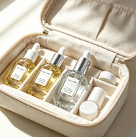 Bouteilles en verre transparentes de 30 ml avec bouchon à vis et compte-gouttes, contenants pour soins de la peau, logo personnalisé