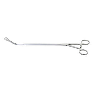 VATS Forceps manuel Foerster courbé à gauche 12mm mâchoires dentelées ovales 7mm tige avec cliquet 33cm - Product Image 2