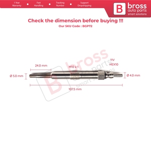 BGP72 1 Piece <b>Heater</b> Glow <b>Plug</b> 11 Volt for Land Defender Discovery ERR6066 - Product Image 5