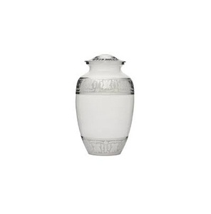 Urnas funerarias de aluminio con acabado de peltre grabadas a mano, urnas de cremación al por mayor indias de gran calidad para cenizas humanas - Product Image 5