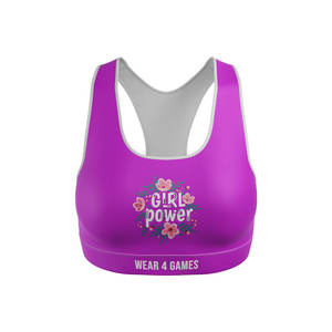 Sujetador de Yoga para mujer de alto soporte con estampado personalizado, Copa cómoda, Sujetador deportivo, estampado por sublimación transpirable de talla grande - Product Image 1