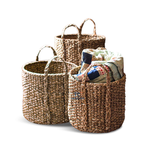 ตะกร้าเก็บเชือกหญ้าทะเลสำหรับงานซักรีดของตกแต่งจากเวียดนามตะกร้าอเนกประสงค์แบบยั่งยืน - Product Image 1