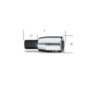 Chiavi a Bussola Esagonali Femmina da 1/4'' Cromate con Inserti Lucidati - Product Image 1
