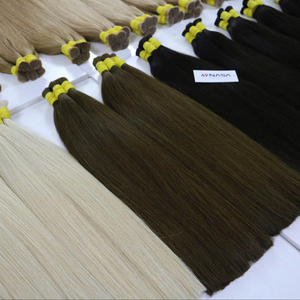 Precio al por mayor Extensiones de cabello a granel Cabello humano Double Drown 100 gramos Todos los colores 8 pulgadas - Product Image 1