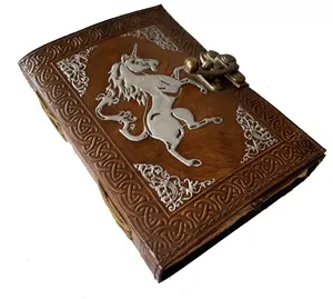 Unicorn Vintage da Tạp Chí phụ nữ Celtic than Bạc Cuốn Sách Lớn của bóng tối Sketchbook máy tính xách tay kế hoạch Trống máy tính xách tay