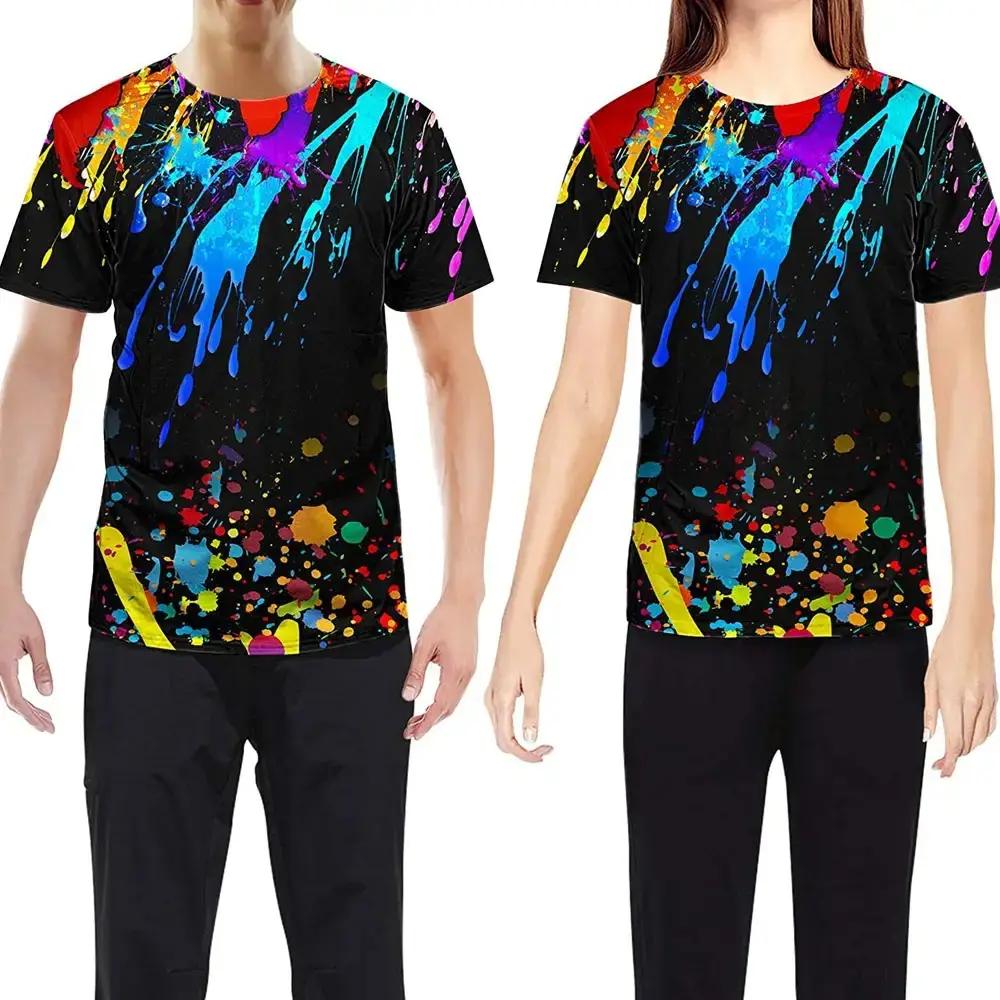 Sportbekleidung individueller 3D-Druck Sublimation Herren T-Shirt neuestes Design Unisex-T-Shirts Sublimationsdruck übergroße T-Shirts