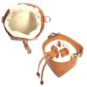 Best Seller High Quality Leather <b>Bucket</b> <b>Bag</b> Affordable Minimalist Drawstring Tote Handbag <b>for</b> <b>Women</b> Daily Use - Product Image 5