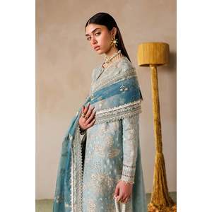 Robe élégante pour femme en mousseline de soie brodée, à manches longues, 3 pièces, écologique, EL26-D01 pour le printemps/été - Product Image 5