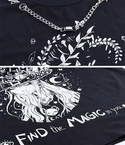 <span class=keywords><strong>Emo</strong></span> thẩm mỹ Áo sơ mi biểu tượng tùy chỉnh quá khổ Boxy Longline t Áo sơ mi thoáng khí bán buôn - Product Image 2