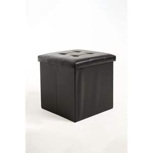 Puf de almacenamiento de terciopelo Tonpi de 38 cm taburete de MDF de Metal ajustable de lujo para sala de estar o dormitorio para asientos de bebés y niños - Product Image 1