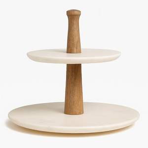 Base para Pastel de Mármol de Gran Calidad a un Precio Razonable con Base Sólida para Postres Durante Fiestas, Eventos y Ocasiones Festivas - Product Image 1