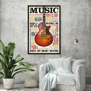Affiche de musique abstraite moderne au design passionné - Product Image 1