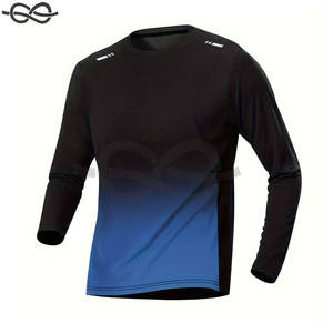 เสื้อยืดฟิตเนสแขนยาวสำหรับผู้ชายแห้งเร็วปรับแต่งได้ชุดออกกำลังกาย - Product Image 5