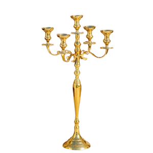 Bougeoir en cristal de Pâques à 5 bras en aluminium couleur et tailles personnalisées pour mariage ou décoration de la maison - Product Image 1