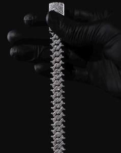 925 Sterling Silver Moissanite Diamond <b>Iced</b> Out Cuban Link <b>Chain</b> Bracelet Hip Hop Fine Jewelry - Product Image 4