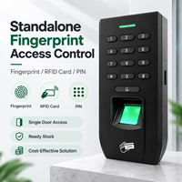 Système de contrôle d'accès RFID autonome avec empreinte digitale et code PIN pour la sécurité des portes de magasin, avec sortie Wiegand et bouton de sortie