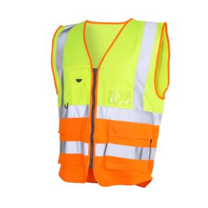Chalecos Reflectivos de Alta Visibilidad para Seguridad Pública, Chalecos Personalizados para Construcción con Cinta Reflectante - Product Image 1