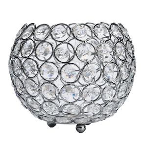 Crystal Beaded T-<b>Light</b> Candle Holder Votive Iron Nickel Plated With Crystal Beads Decorative Handmade Tea <b>Light</b> Holder for <b>Sale</b> - Product Image 1