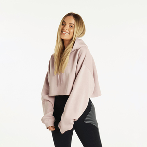 Conjunto de Sudadera con capucha informal de gran tamaño para mujer 100% poliéster Otoño Invierno Streetwear 360 Gsm OEM personalizado impreso frontal Suelto - Product Image 4