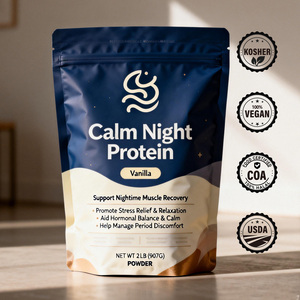 Proteína de Suero de Leche Aislada Calm Night con Magnesio y Glicina, Certificada por HACCP, NSF, <span class=keywords><strong>ISO</strong></span> y GMP, Marca Privada, Personalización de Marca - Product Image 1
