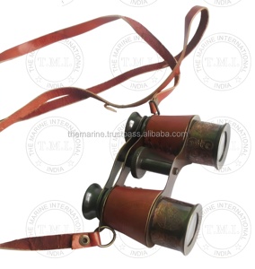 Binocular náutico hecho a mano de latón y cuero de 6 ", antiguo, coleccionable, náutico, Pirata marino, funcional marítimo - Product Image 4