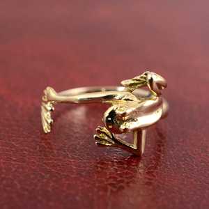 <b>Hugging</b> Frog Brass <b>Ring</b> 18k Gold Plated Ethnic Gothic <b>Ring</b> Wholesale <b>Ring</b> For Women - Product Image 1