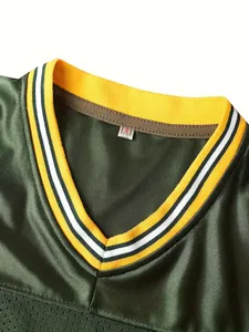 Camiseta de fútbol americano personalizada holgada transpirable de secado rápido de tela de manga corta impresa de talla grande para entrenamiento deportivo en equipo - Product Image 3