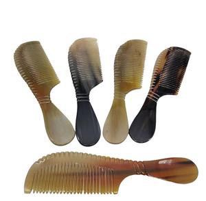 100% peine de pelo de cuerno de búfalo de agua hecho a mano ecológico Natural de alta calidad estilo tallado Animal pulido hecho a mano único - Product Image 4