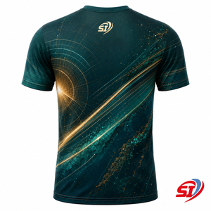 T-shirt de course sans manches pour homme de qualité supérieure, sublimation personnalisée, séchage rapide, entraînement, marathon, sport, couleur vert turquoise profond Solar Flux - Product Image 2