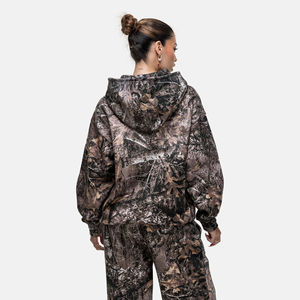 Sweat à capuche oversize pour femme, camouflage woodland personnalisé, fermeture éclair, anti-rides et respirant, sweat à capuche pour femme, sweat à capuche zippé pour la salle de sport - Product Image 6