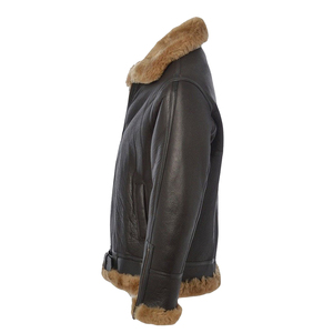 Elegantes chaquetas formales de cuero de piel de invierno con cuello alto Colocación del logotipo frontal Impermeable y ecológico - Product Image 3