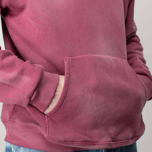 Pull pour garçons imprimé de logo personnalisé de haute qualité sweat à capuche délavé au soleil 100% coton lavé à l'acide solide vêtements d'hiver en vrac OEM - Product Image 5