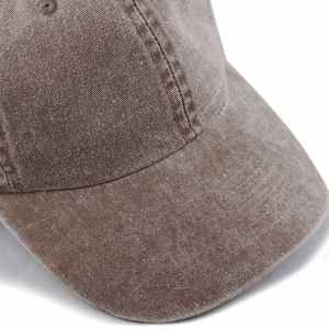 Metal Buckle Distressed Vintage <b>Plain</b> Blank Custom Embroidery <b>Baseball</b> <b>Cap</b> 6-panel Hat 100% Cotton Unisex - Product Image 3