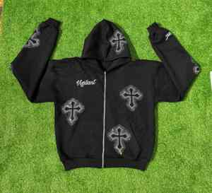 High Quality Rhinestone Hoodie Oversized Customized <b>Thermal</b> <b>Men</b> Hoodies <b>for</b> Street Wear Loose Fit <b>Men</b> Hoodies - Product Image 1