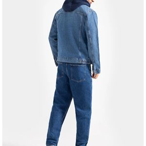 Veste en jean bleu de haute qualité pour homme, idéale pour l'hiver, style streetwear superposé, durable, respirante, séchage rapide, antibactérienne, entièrement boutonnée - Product Image 2