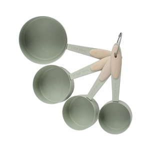 Soft Touch Silicone Handles, 4 pieces Stainless Steel <b>Measuring</b> <b>Spoons</b> Set - Product Image 1