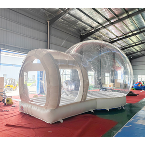 Château gonflable commercial blanc transparent pour mariage, en PVC, pour location événementielle, trampoline gonflable - Product Image 2