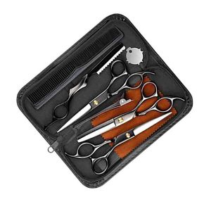 6 Pcs Cắt Tóc Kéo Kit Tùy Chỉnh Cắt Tóc Dao Cạo Và Cắt Mỏng Cắt Cắt 5.5 "Thép Không Gỉ Cắt Kéo Bộ - Product Image 2