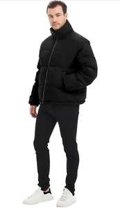 Chaquetas de Burbuja para Hombre a la Moda, Color Personalizado, Diseño Clásico de Lona, Chaqueta con Capucha Impermeable para Invierno - Product Image 3